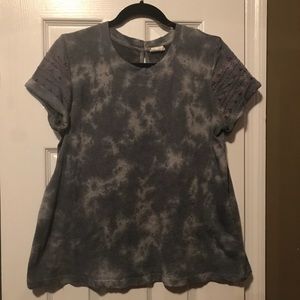 Anthropologie tie dyed flowy tee -size small